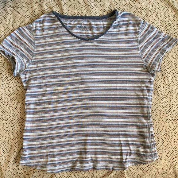 Vintage Faded Glory Striped T-Shirt - Picture 1 of 3